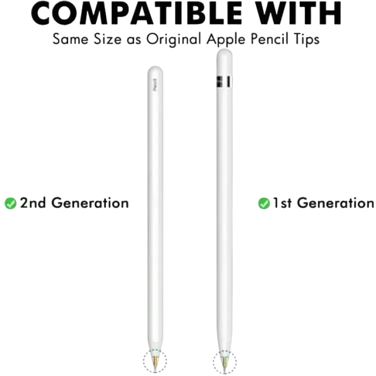 Ersättningsspetsar 1.95mm Apple Pencil 1 2 4-pack