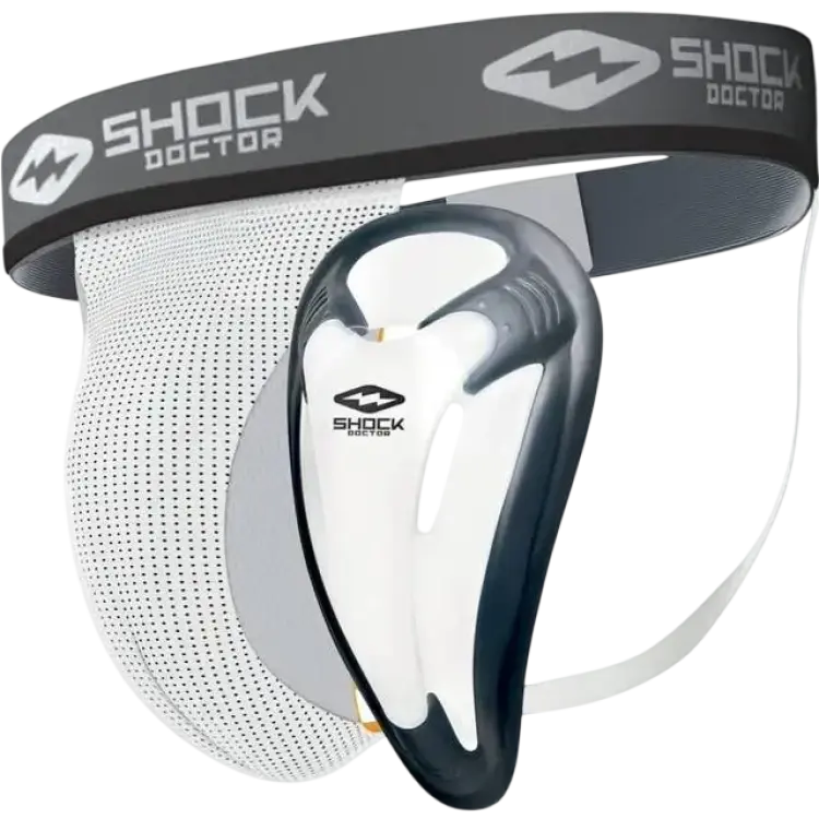 SHOCK DOCTOR Core Supporter With BioFlex Cup Handbollsskydd Målvaktsskydd vit