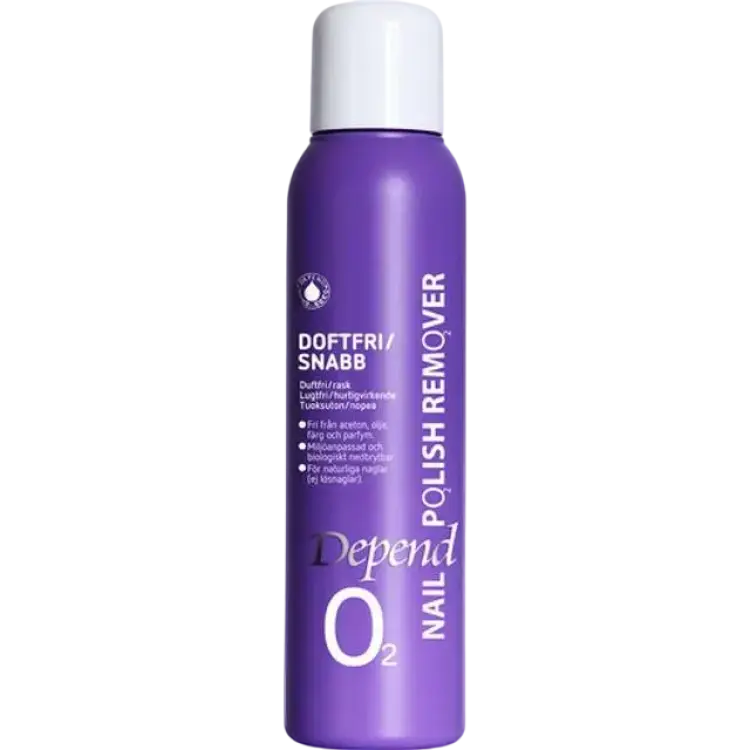 Depend O2 Nagellackremover Doftfri/Snabb 100ml