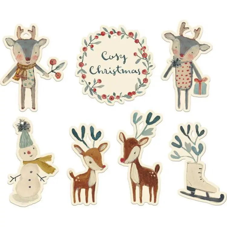 Maileg Presentetiketter Cosy Christmas 14st