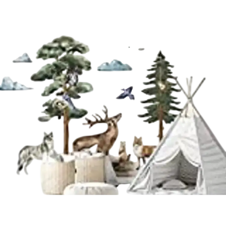 Forest Mystery XL Väggklistermärke Barnrum MS3630