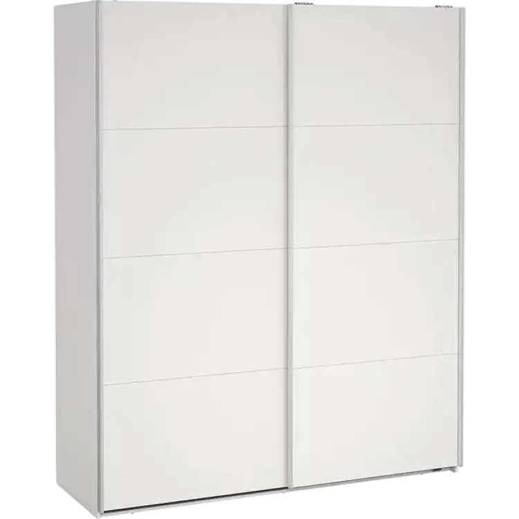 Bergamo Skjutdörrsgarderob 2 Dörrar 180x220 cm Vit Garderob