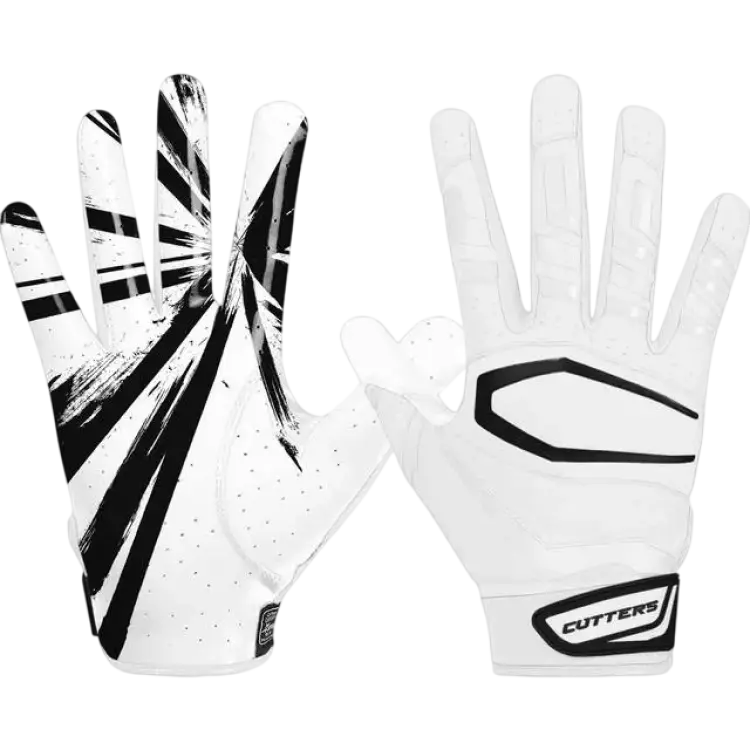 Cutters Rev Pro 3.0 Receiver Gloves, White/Black Burst