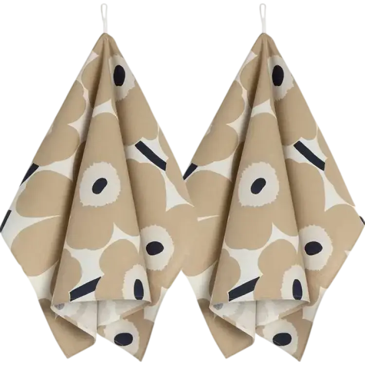 Marimekko Unikko 2-Pack Kökshandduk Off-White (70x47cm)