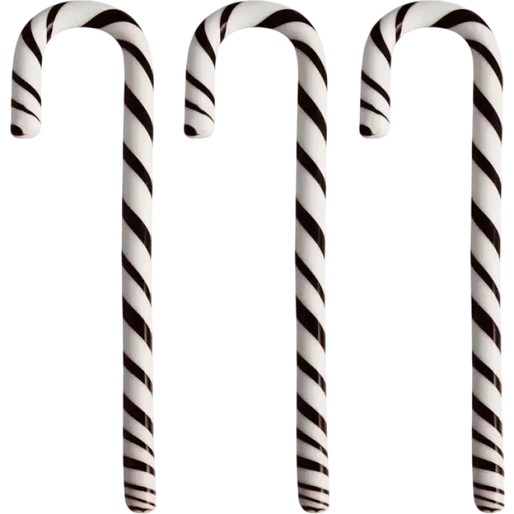 Kosta Boda Polka Candy Cane Stick Juldekoration 17 Cm 3-Pack Julgranspynt 3st