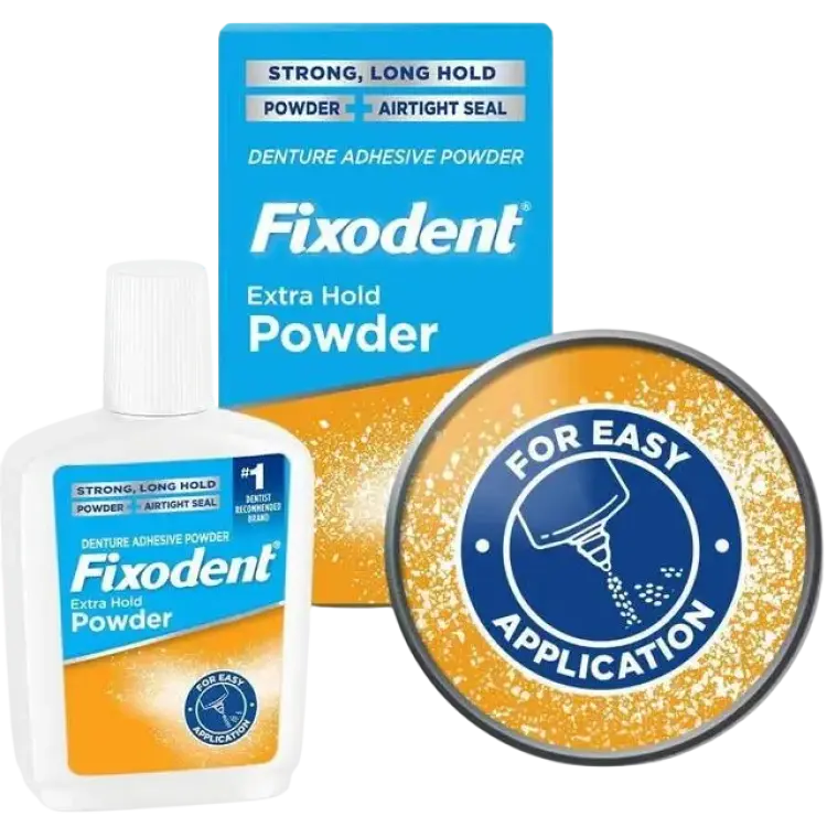Fixodent Extra Hållproteslim Pulver 3 oz Paket Med 4