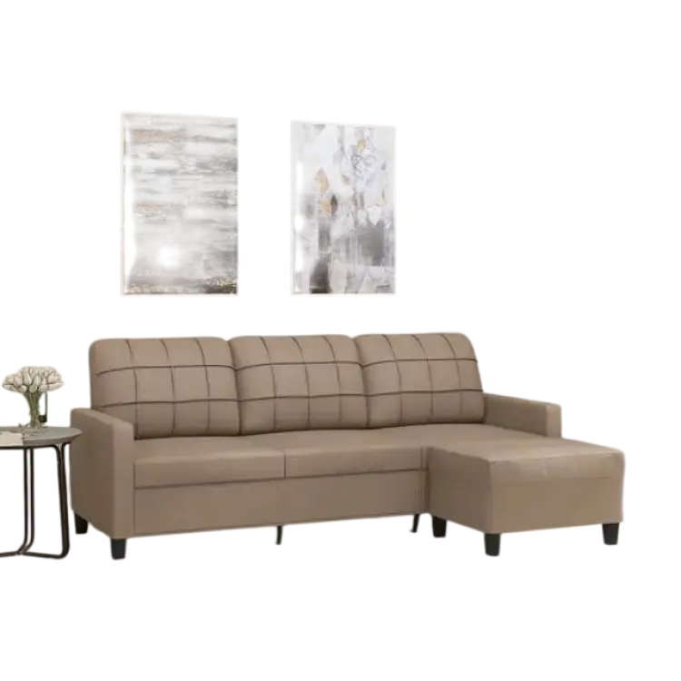 vidaXL 3-Seat Cappuccino Soffa 198cm 3-sits