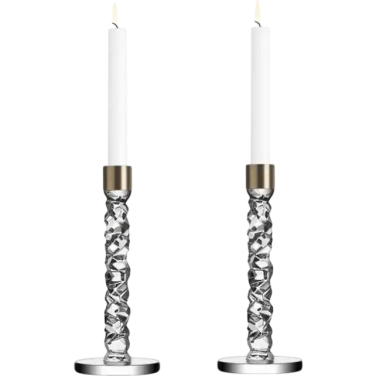 Orrefors Carat Brass Ljusstake 24.2cm 2st