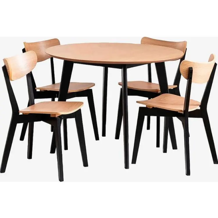 Nordform Roxby Matbordsset Med Bord Och 4 Stolar Beige Bordsgrupp