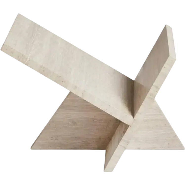 Woud Magazine Holder Medium Travertine Tidningsställ