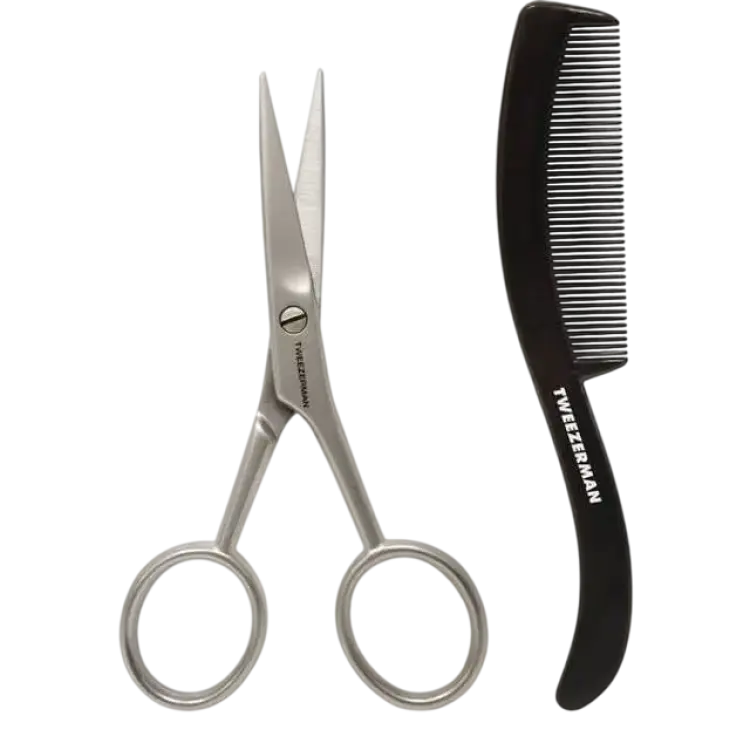 Tweezerman G.E.A.R. Moustache Scissors & Comb