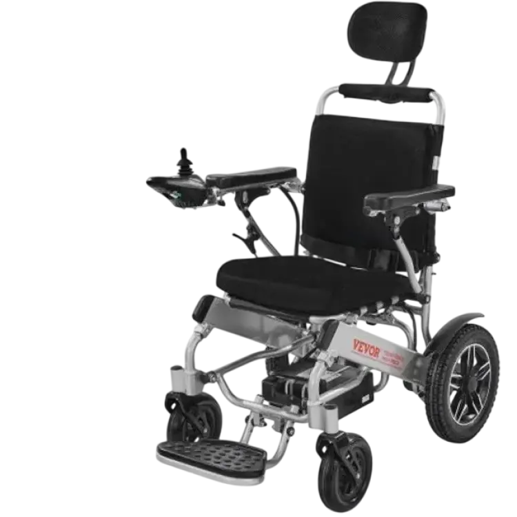 Electric Electric Wheelchair 300lbs Capacity Adjustable Backrest Foldable 13 Mile