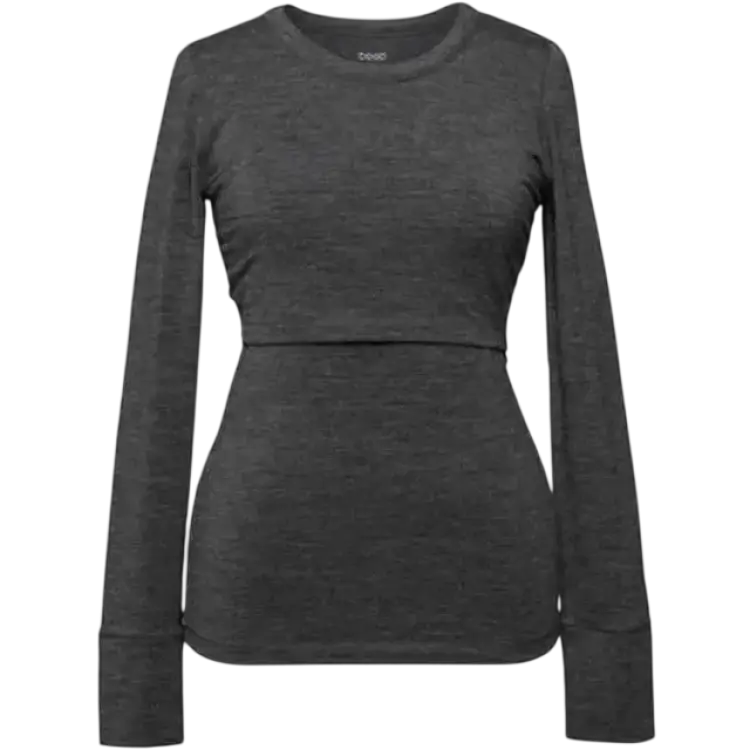 Boob Merino Wool Nursing Top Dark Grey Melange