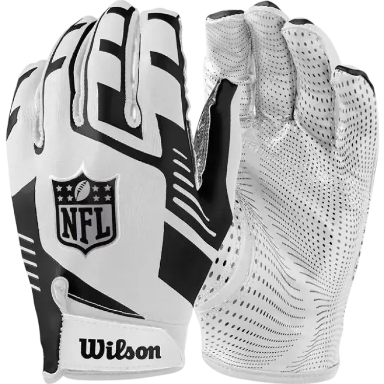 Wilson NFL Stretch Fit Receivers Glove - White/Black