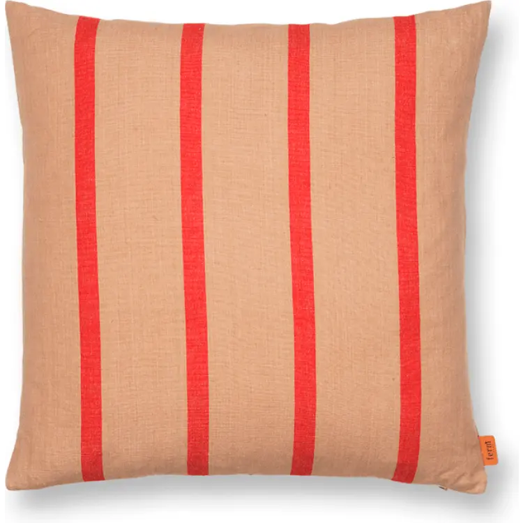 ferm LIVING Grand Komplett dekorationskudde Röd, Grå, Beige, Brun (50x50cm)