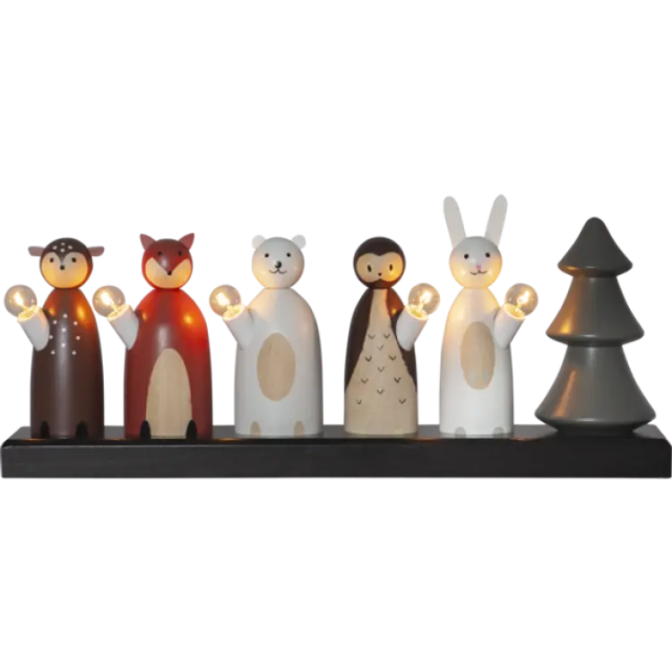 Star Trading Candlestick Forest Friends Adventsljusstake 44cm
