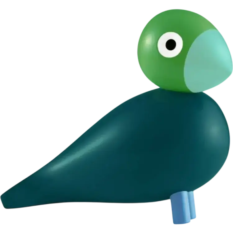 Kay Bojesen Årets Fågel 2026 Birk 12.5 cm Mörkgrön Prydnadsfigur