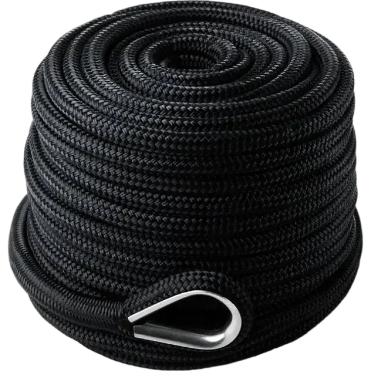 Nock Ankarlina Med Rostfri Kaus NOCK Svartlöga 24-Flätad Polyester Ø14 mm 40 Meter