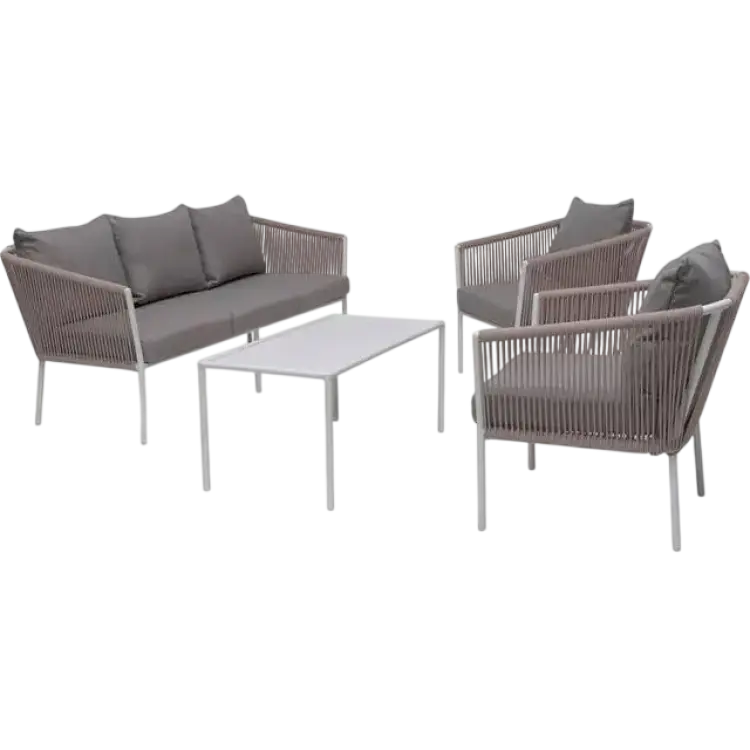 Hillerstorp Soffgrupp Lersund vit/beige Loungeset