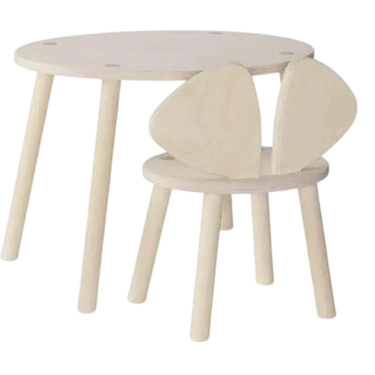 Nofred Mouse Chair and Table Set Birch