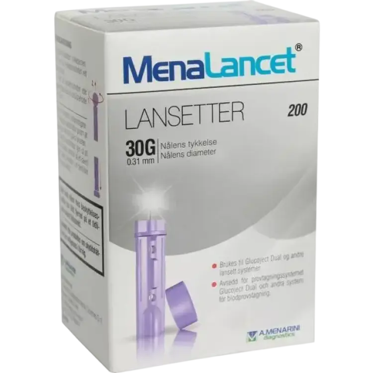 MenaLancet Lancetter 30G 200-pack