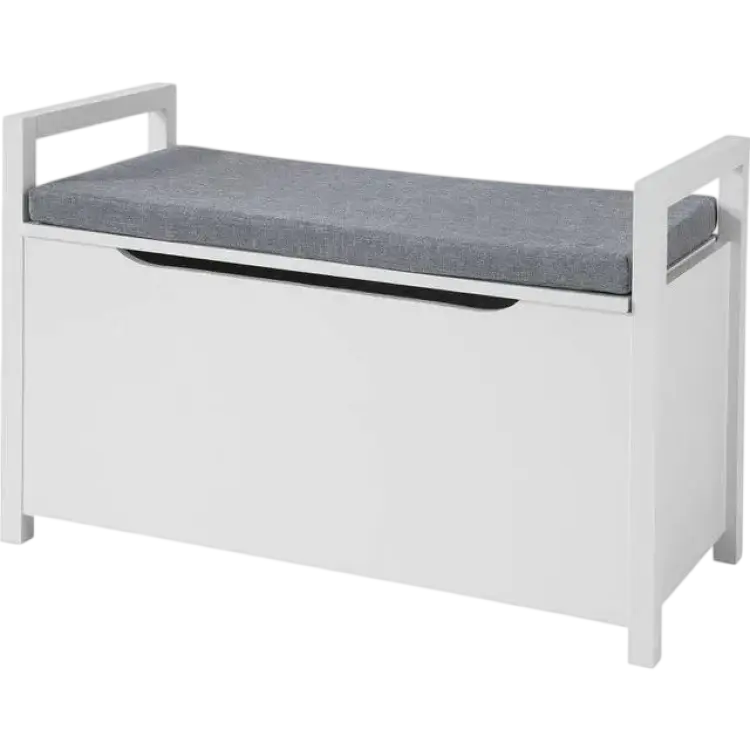 SoBuy Bänk Med Skoförvaring Och Dyna FSR76-W Förvaringsbänk