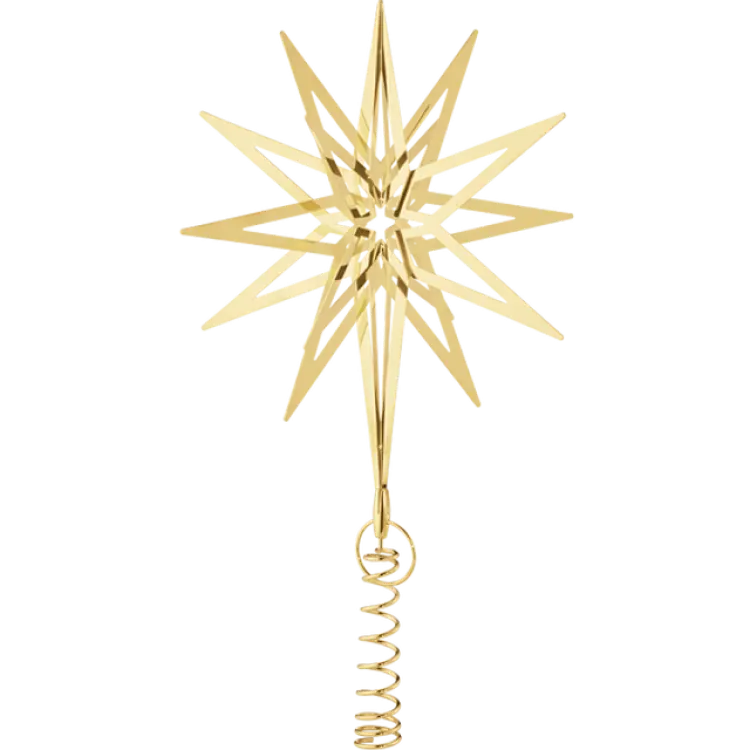 Georg Jensen 2025 Års Lyra Julgransstjärna Mellan 18K Guld Julgranspynt 22.5cm