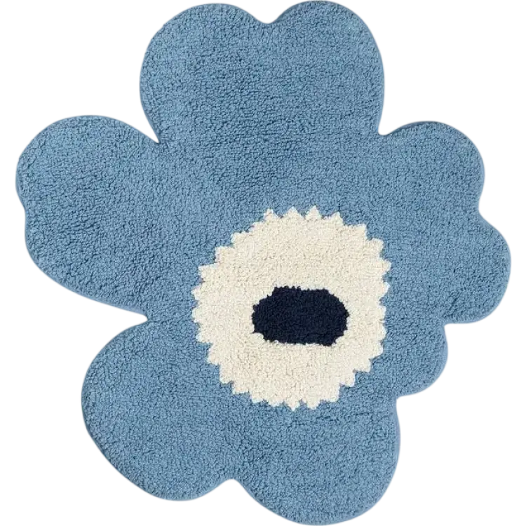 Marimekko Unikko Terry Badrumsmatta 73 x 74 cm Ljusblå Blå