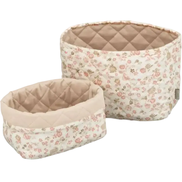 Cam Cam Copenhagen Quiltad Förvaringskorg Augusta 2-Pack Rosa