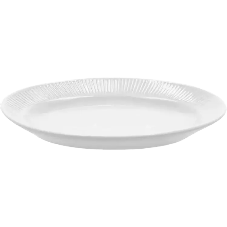 Pillivuyt Plissé Serveringsfat Vit Färg Ugnsfast Porslin Uppläggningsfat