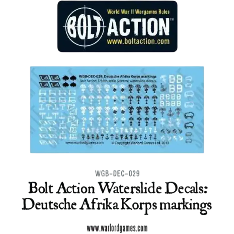 Warlord Games Deutsche Afrika Korps Decal Sheet