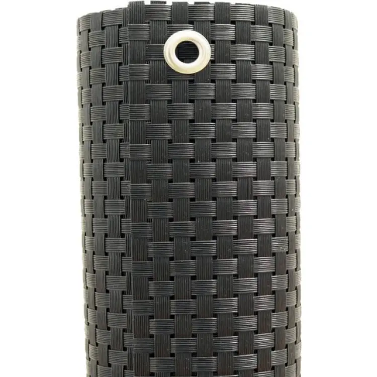 Videx Vindskydd Rattan/Mesh 90 x 300 cm Black