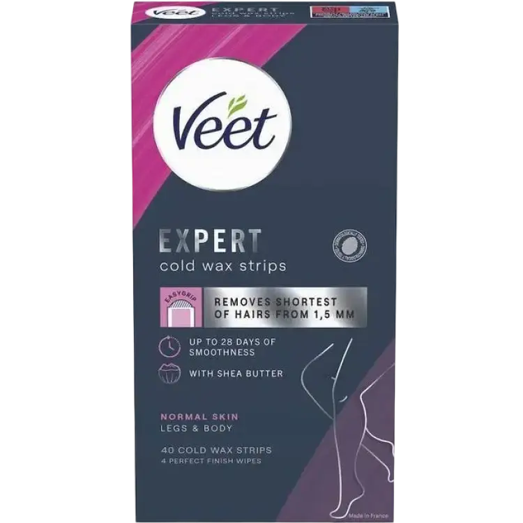 Veet Expert Cold Wax Strips Normal Skin Legs & Body 40-pack