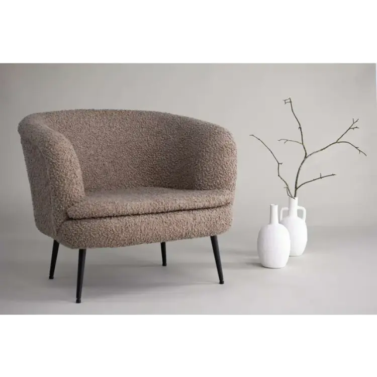 Venture Design Nordkoster Matt Black / Dark Beige Loungestol 75cm