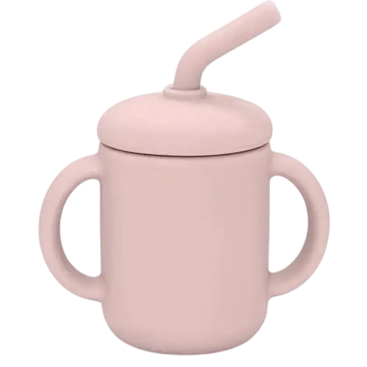 Summerville Silikonmugg med Sugrör Pale Mauve