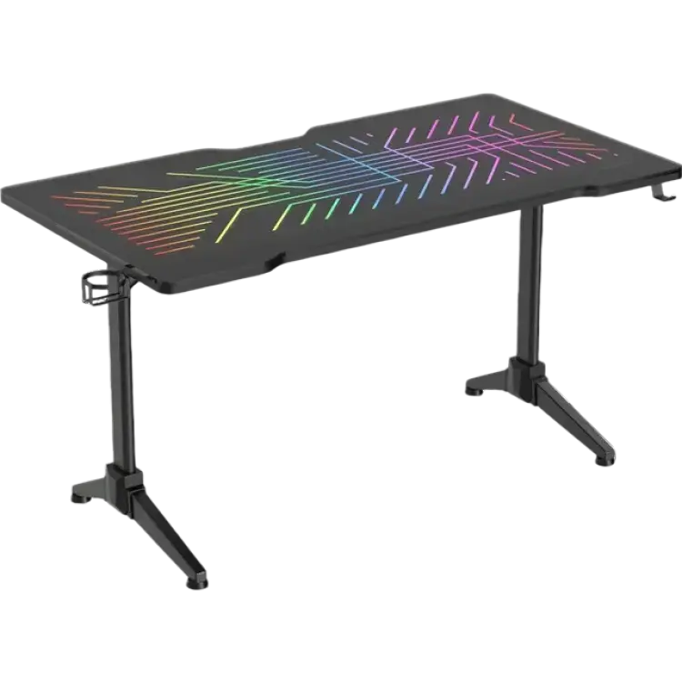 Deltaco DT420 RGB Gaming Desk - Black, 1400x750x760mm