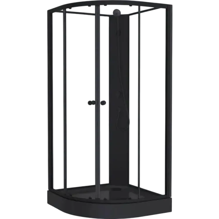 Bath Deluxe Austin Duschkabin Med Svart Profil 900x900x1950mm