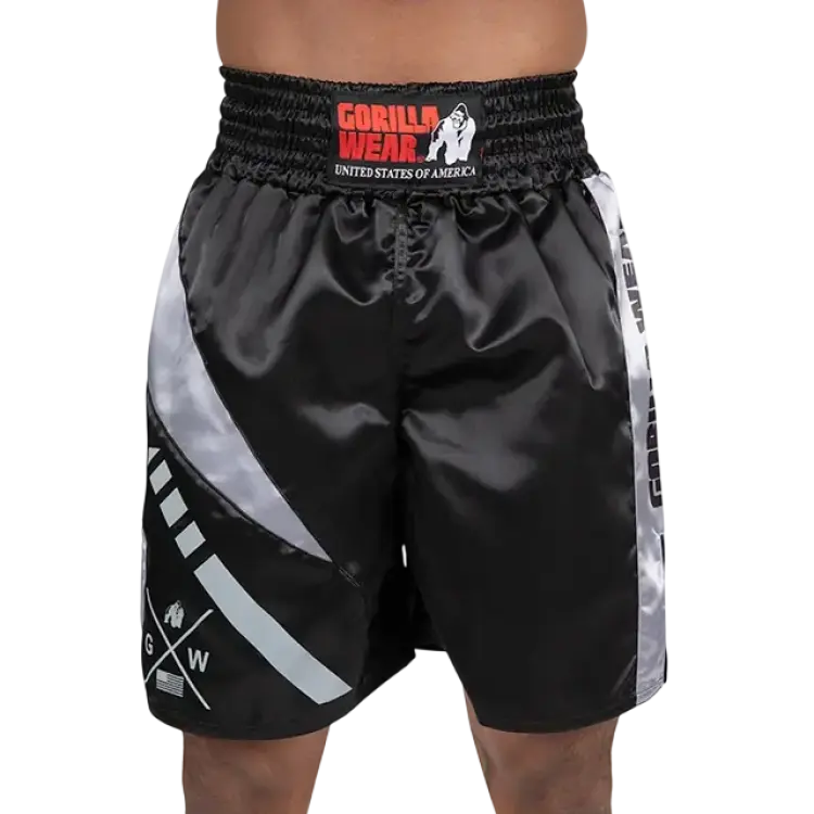 Gorilla Wear Hornell Boxing Shorts Black Grey