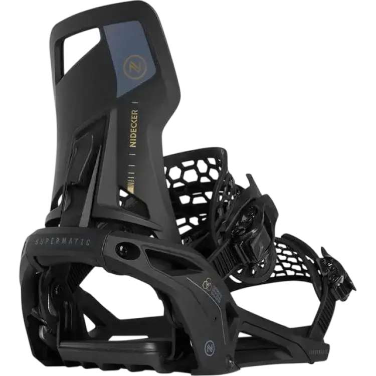 Nidecker Supermatic 2025 Snowboard Binding - Black