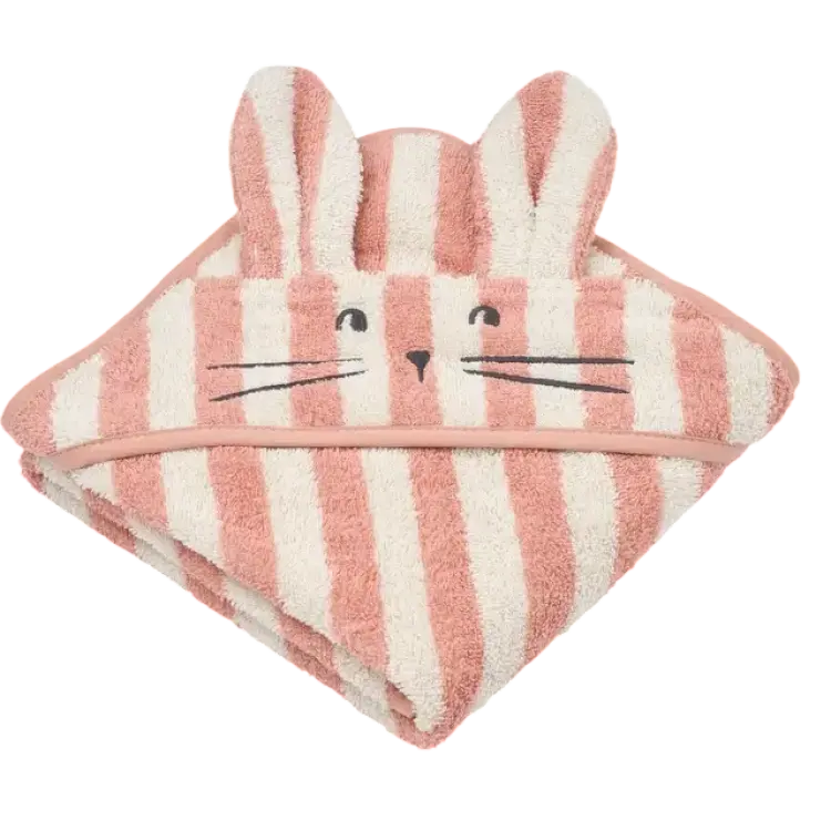 Liewood Albert Badcape Coral Blush Creme Rand