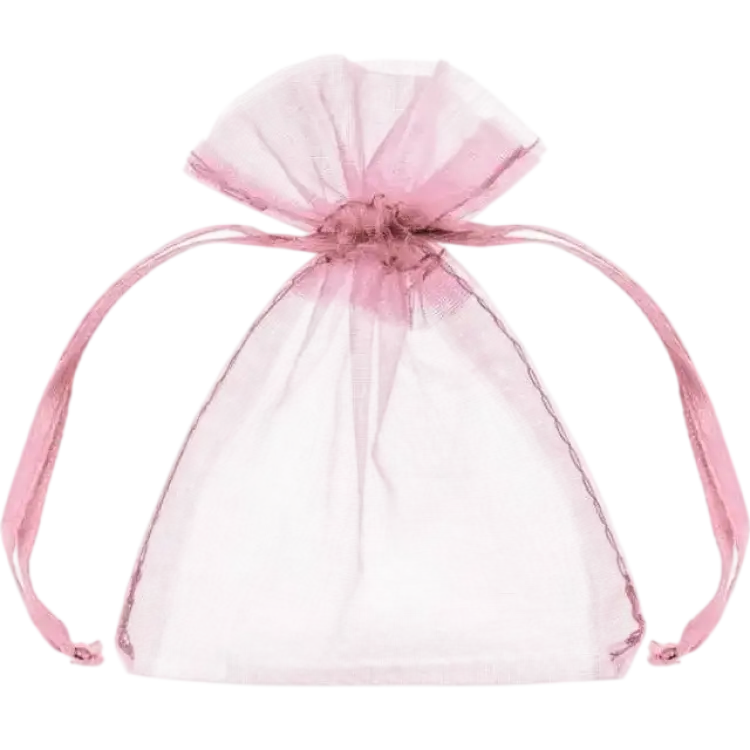 PartyDeco Gift Bags Organza Pink 10pcs