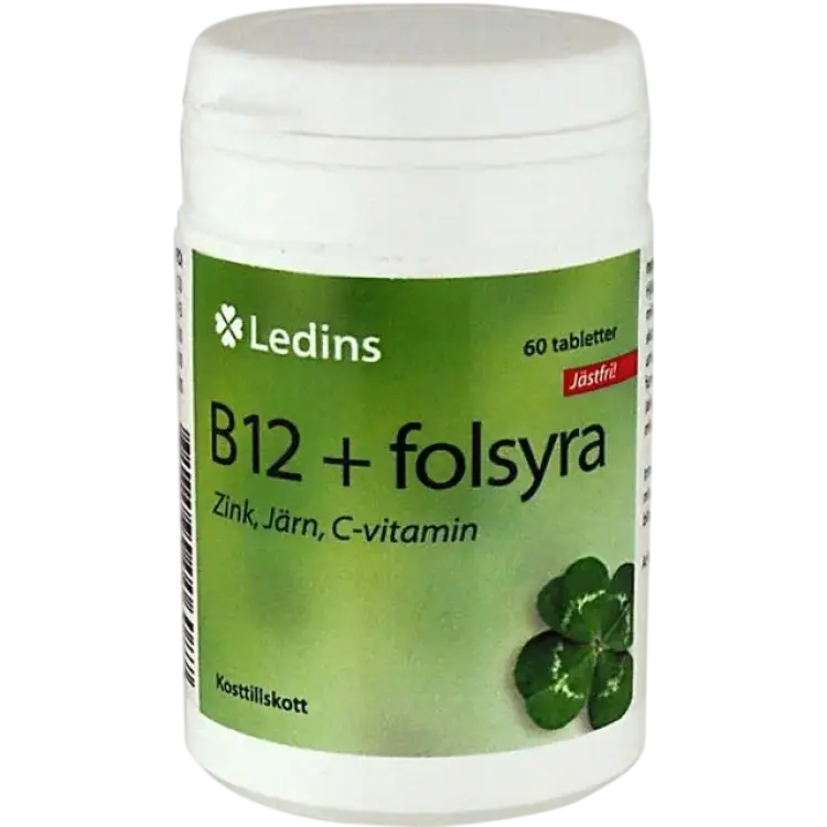 Ledins B12+Folsyra 60 st