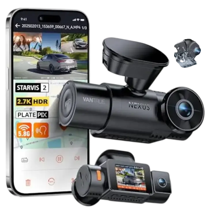 Vantrue N4S Dash Cam PlatePix Starvis 2 HDR