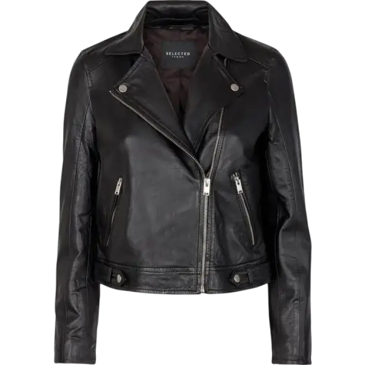 Selected Katie Leather Jacket - Black
