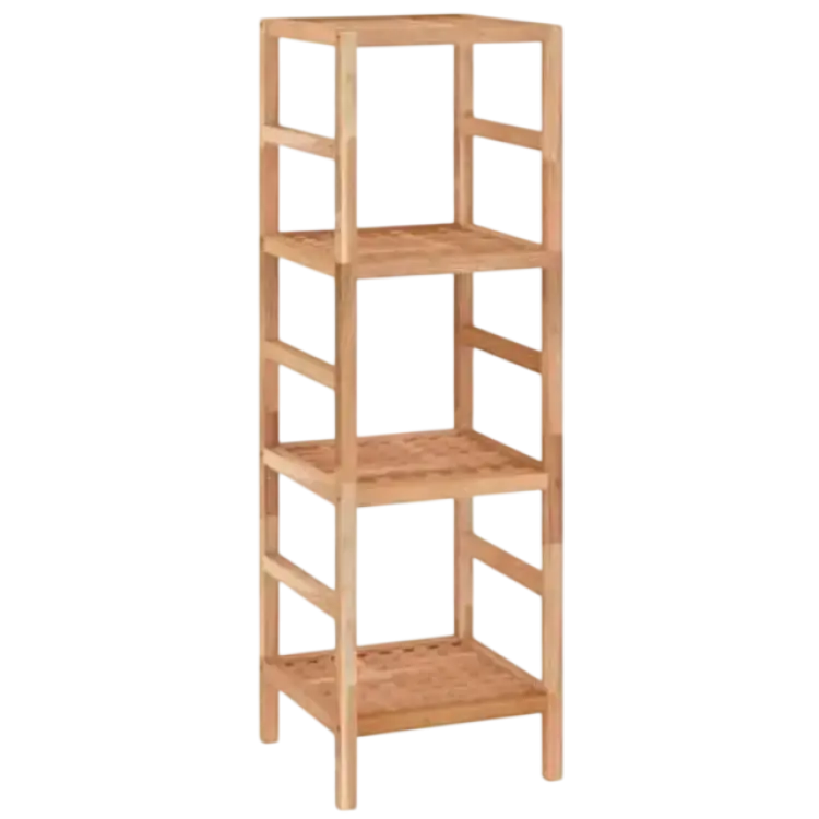 vidaXL Badrumshylla 35,5 x 35,5 x 112,5 cm Massivt Valnötsträ Bokhylla