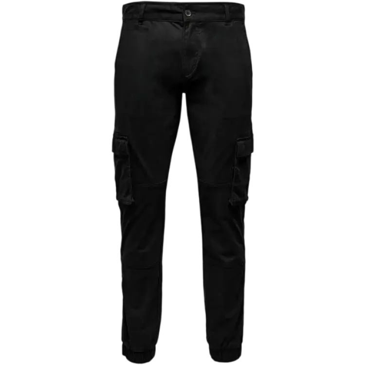 Only & Sons Cam Stage Cargo Cuff Pant - Black