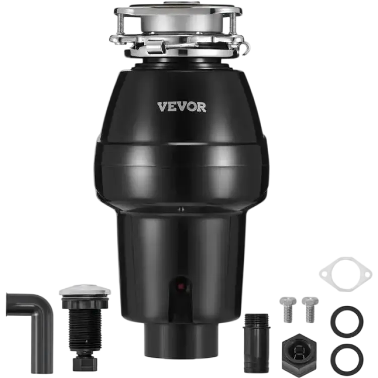 VEVOR Garbage Disposal 1/2 Hp Continuous Food Waste Disposer 3450 Rpm 3-Bolt