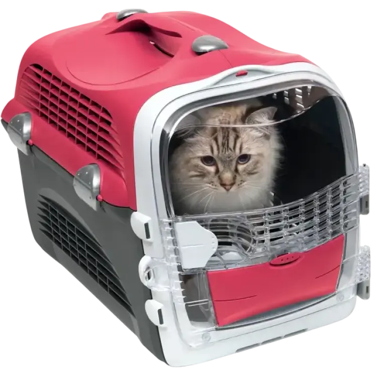 Catit Cat Cabrio Transportbur, Röd, 1 St