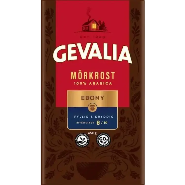 Gevalia Ebony Mörkrost Bryggkaffe 450g