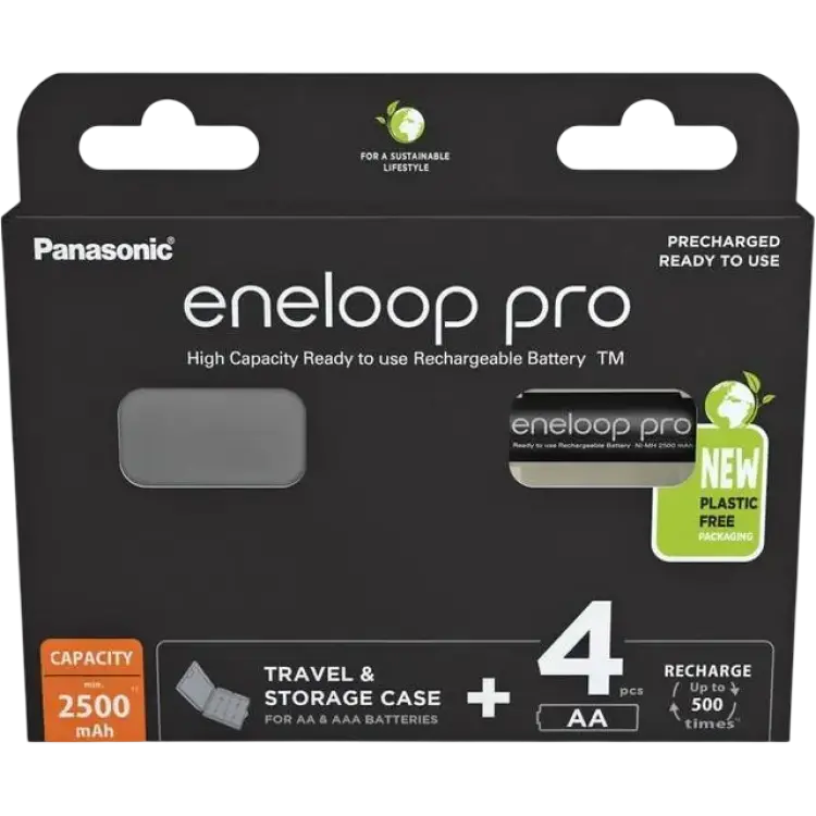 Panasonic Eneloop Pro HR06 + Box AA NiMH 2500mAh 4-pack